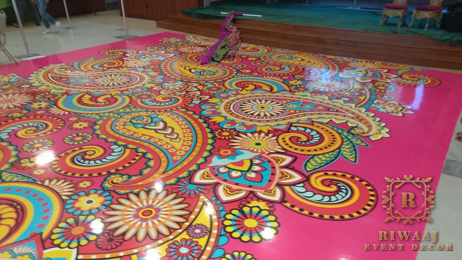 Custom paisley floor