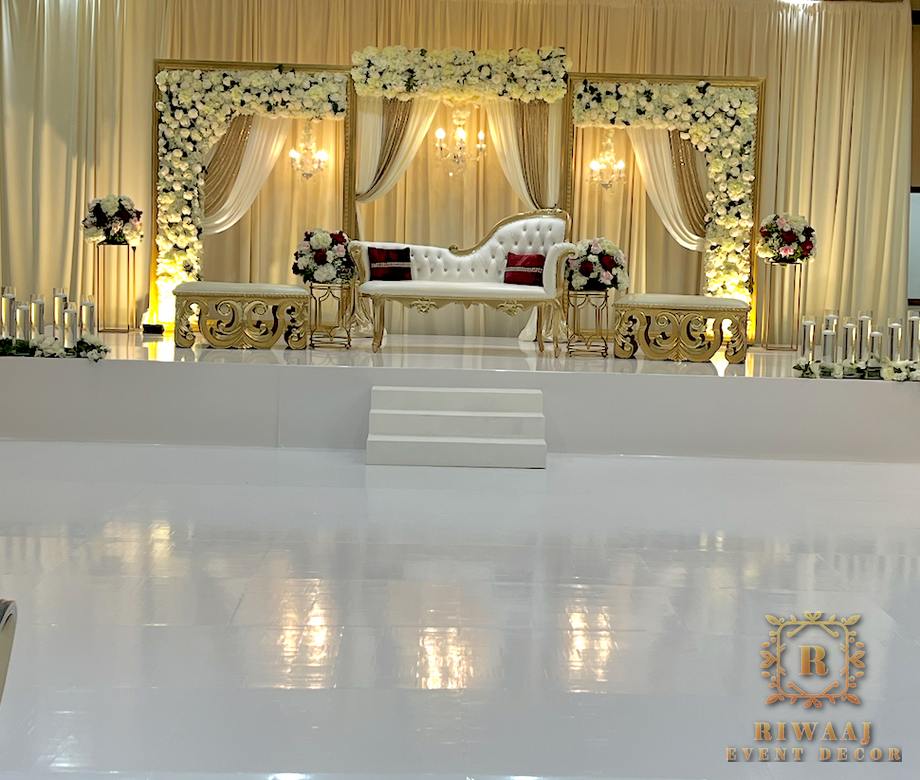 Floral frame backdrop